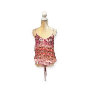 Velvet by Graham and Spencer Pink Printed Tank Top Size M Medium